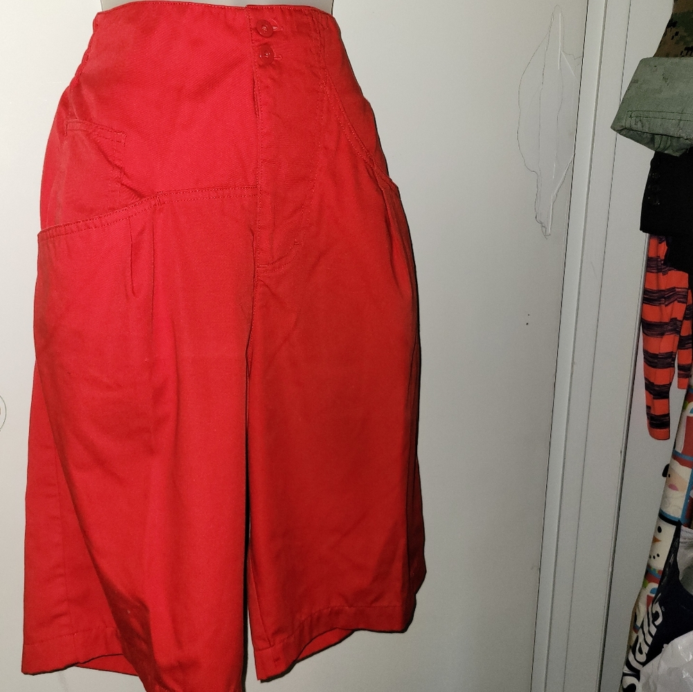 Vintage Bonjour shorts with elastic side waistband.